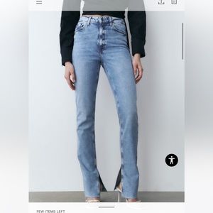 High rise zara straight leg jeans